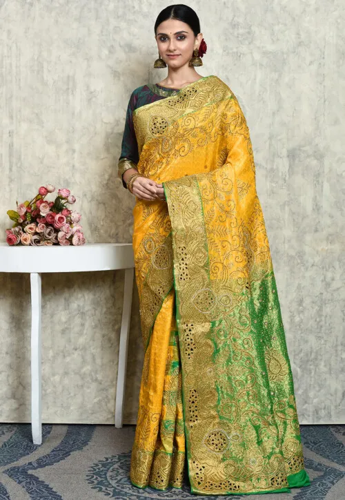 Kanchipuram Pure Silk Saree in Yellow